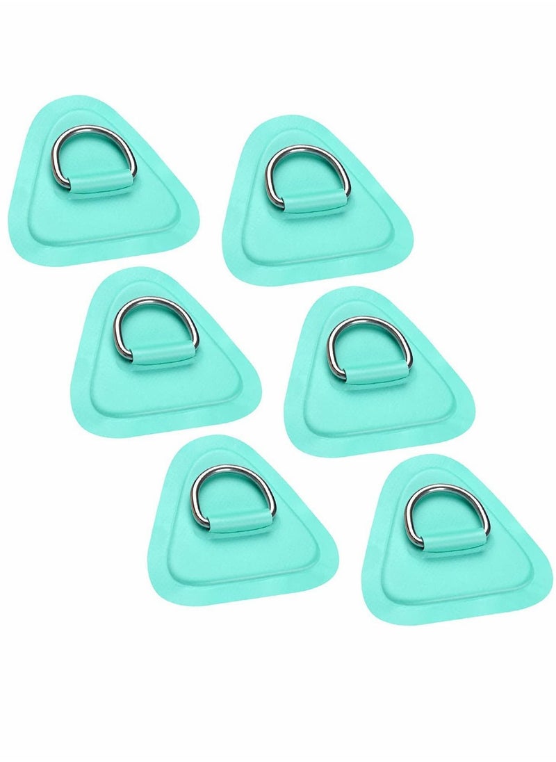 Y&D - Stainless Steel D-Ring Patch for Inflatable Boat Kayak Dinghy SUP, PVC Stand-Up Paddleboard Canoe Rafting Accessories, NO Glue Included（ 6 Pack ） - Image 1