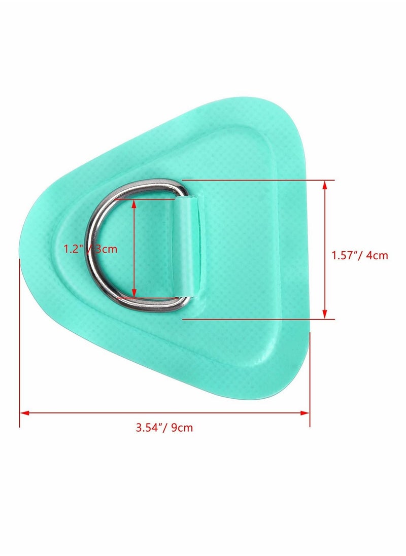 Y&D - Stainless Steel D-Ring Patch for Inflatable Boat Kayak Dinghy SUP, PVC Stand-Up Paddleboard Canoe Rafting Accessories, NO Glue Included（ 6 Pack ） - Image 1