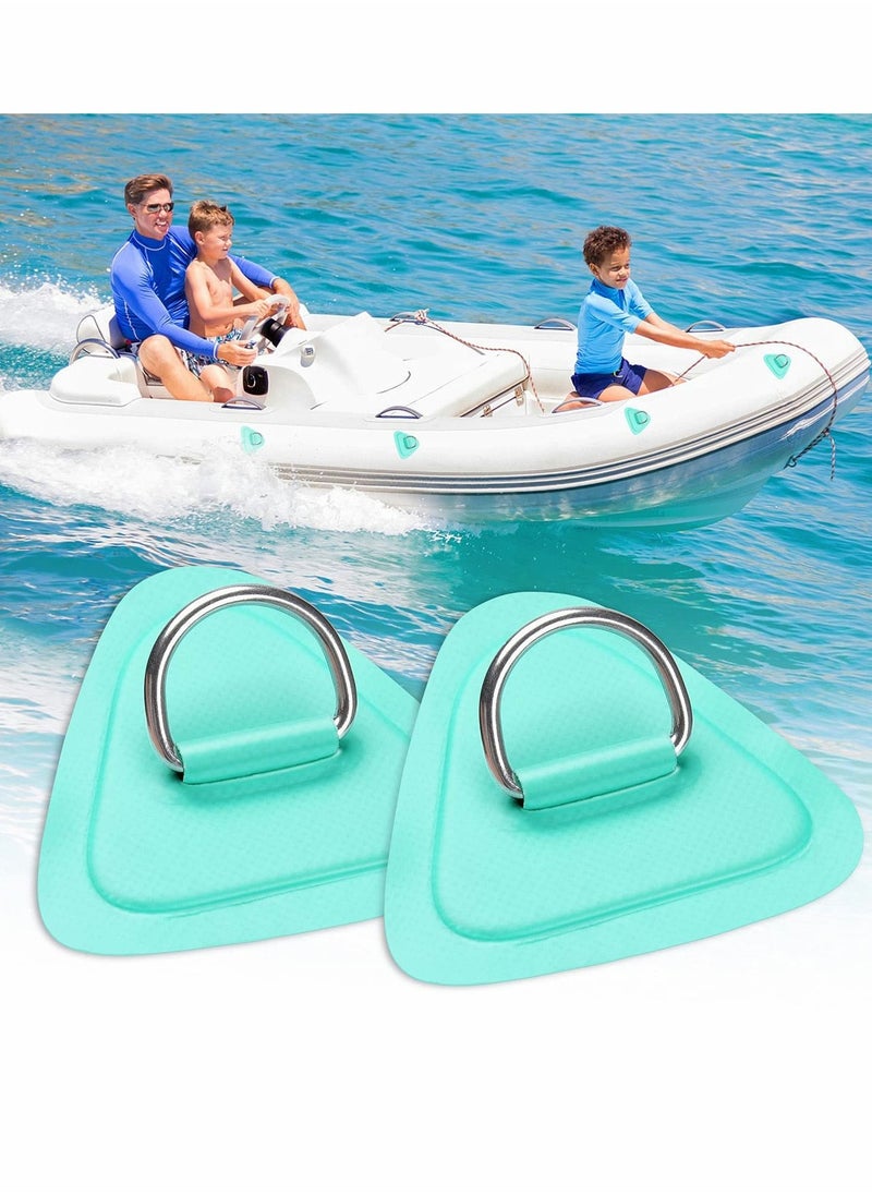 Y&D - Stainless Steel D-Ring Patch for Inflatable Boat Kayak Dinghy SUP, PVC Stand-Up Paddleboard Canoe Rafting Accessories, NO Glue Included（ 6 Pack ） - Image 1