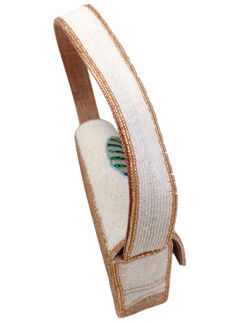 أركاد حقيبة كتف مطرزة يدوياً من أركاد – تصميم صيفي أنيق بمشهد الشاطئ للسيدات - Image 4