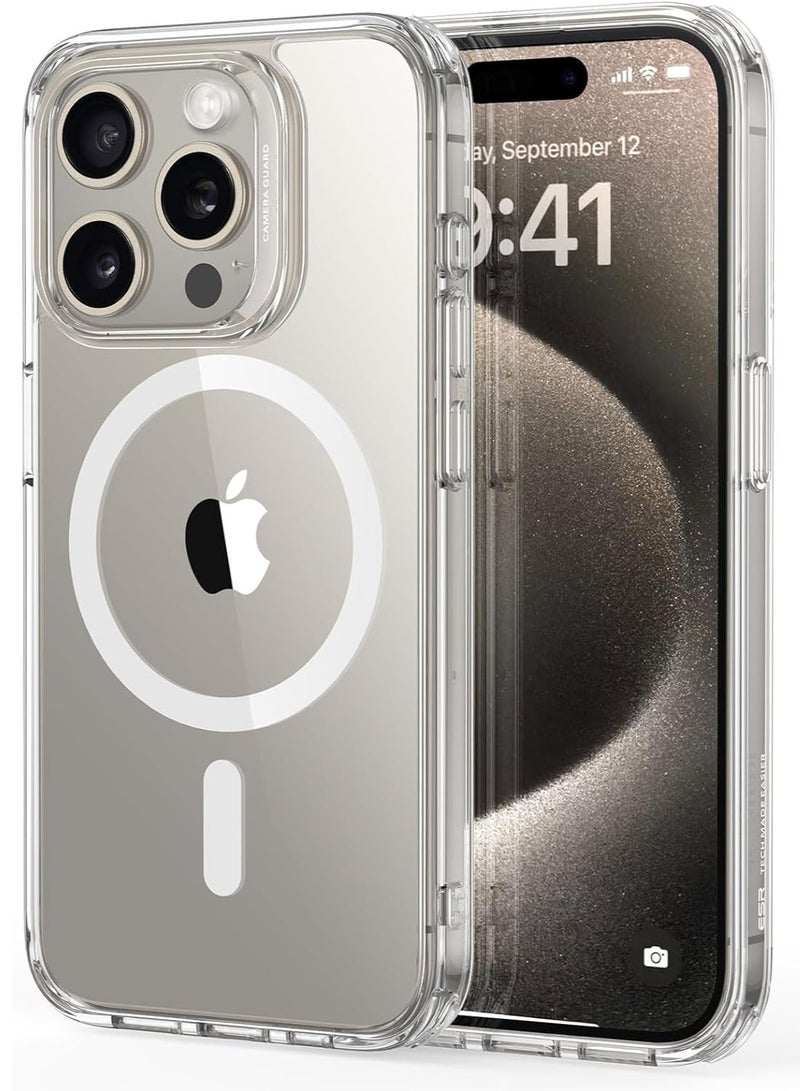 إلترازون iPhone 15 Pro Max Case, Compatible with MagSafe, Military-Grade Protection, Yellowing Resistant, Scratch-Resistant Back, Magnetic Phone Case for iPhone 15 Pro Max, Classic Series, Clear - Image 1