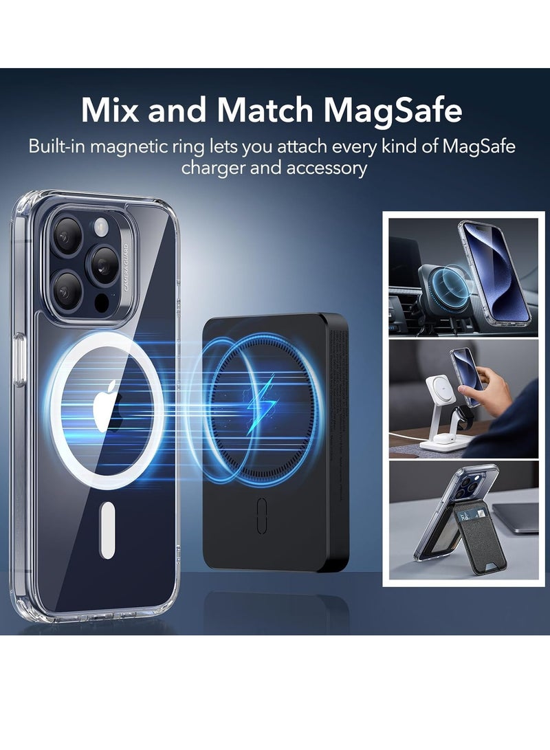 إلترازون iPhone 15 Pro Max Case, Compatible with MagSafe, Military-Grade Protection, Yellowing Resistant, Scratch-Resistant Back, Magnetic Phone Case for iPhone 15 Pro Max, Classic Series, Clear - Image 5