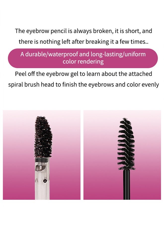 OCHEAL - Tattoo Brow - Peel Off Tint Waterproof Sweatproof 3 Days Long Lasting Peel Off Tattoo Brow Gel Peel Off Tint Eyebrow Gel with Mascara Brush and Three Eyebrow Shapes Eyebrow Glue Gray #01 - Image 1