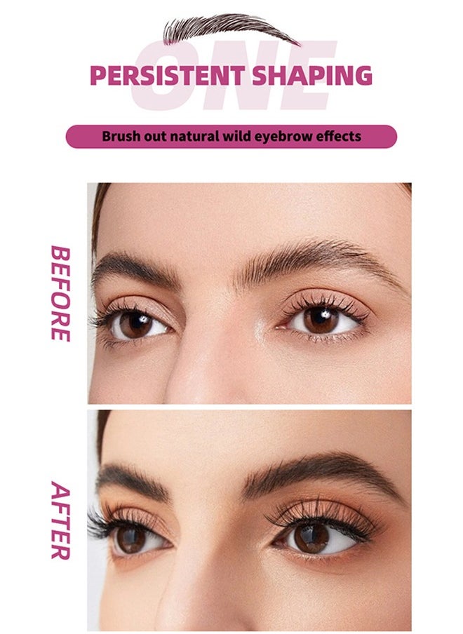 OCHEAL - Tattoo Brow - Peel Off Tint Waterproof Sweatproof 3 Days Long Lasting Peel Off Tattoo Brow Gel Peel Off Tint Eyebrow Gel with Mascara Brush and Three Eyebrow Shapes Eyebrow Glue Gray #01 - Image 1