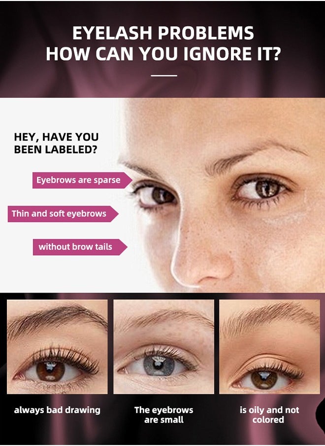 OCHEAL - Tattoo Brow - Peel Off Tint Waterproof Sweatproof 3 Days Long Lasting Peel Off Tattoo Brow Gel Peel Off Tint Eyebrow Gel with Mascara Brush and Three Eyebrow Shapes Eyebrow Glue Gray #01 - Image 1