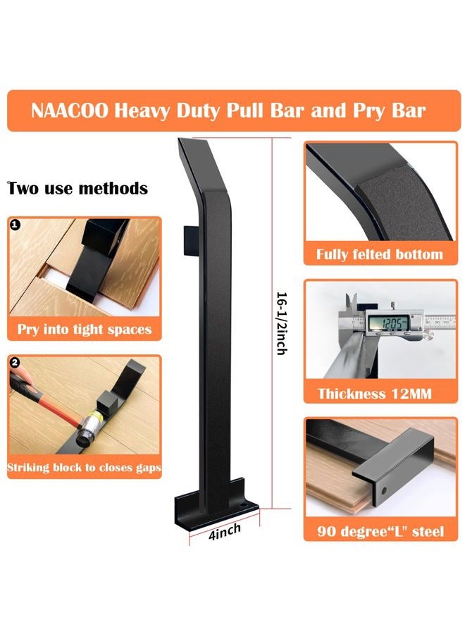 NAACOO Laminate Flooring Tools, Vinyl Flooring Tools, Tapping Block for Vinyl Plank Flooring, Knock 1-2 Times, Heavy Pull Bar, 40pc Flooring Spacers, Rubber Mallet | 4 in 1 Flooring Installation Kit - Image 3