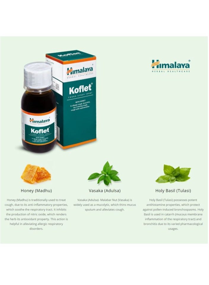 Himalaya Koflet Cough Syrup 100 mL - Image 2