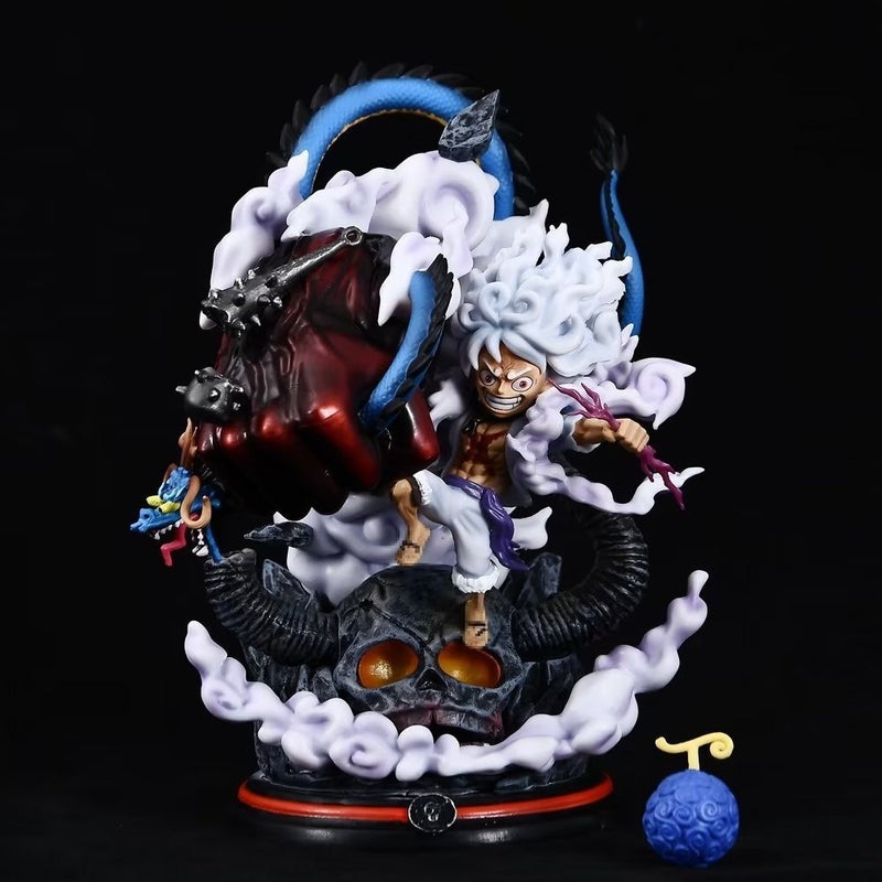 One Piece Gear5 Nika Luffy Resin Statue with Light Base - Image 4