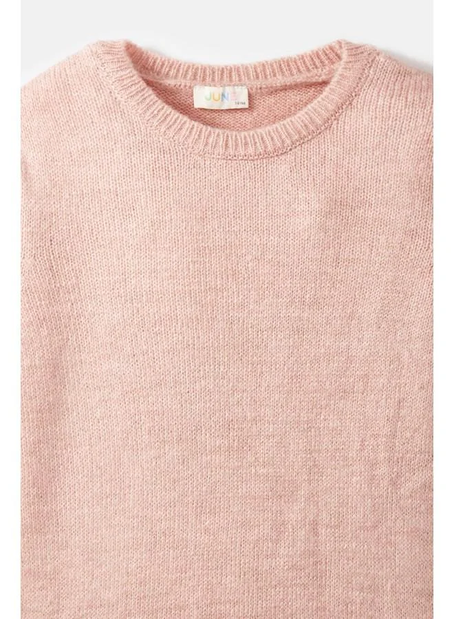 جون June Girl Basic Sweater Dark Pink