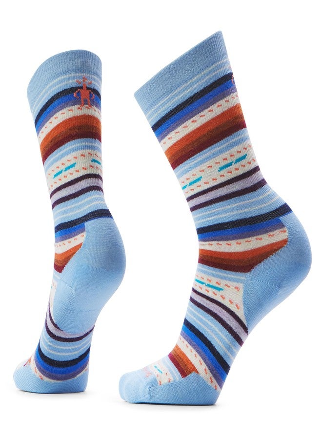 Smartwool, Unisex, Everyday Margarita Crew Socks, Serene Blue, Medium - Image 1