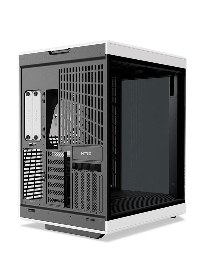 HYTE - HYTE Y70 Touch Dual Chamber ATX Mid Tower Modern Aesthetic Case with Integrated 4K LCD Touchscreen - Black White - Image 1