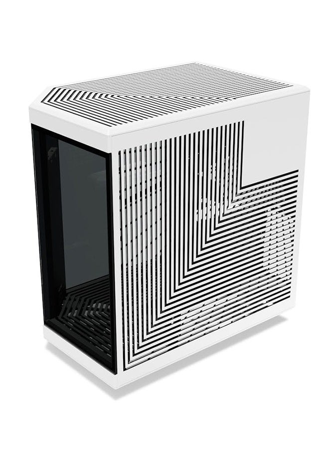 HYTE - HYTE Y70 Touch Dual Chamber ATX Mid Tower Modern Aesthetic Case with Integrated 4K LCD Touchscreen - Black White - Image 1