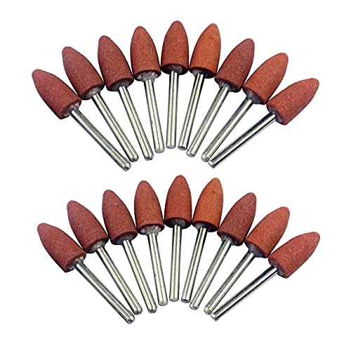 LUO KE 18Pcs Bullet Shape Abrasive Mounted Stone Grinding Tool for Dremel Rotary Tools - Image 1