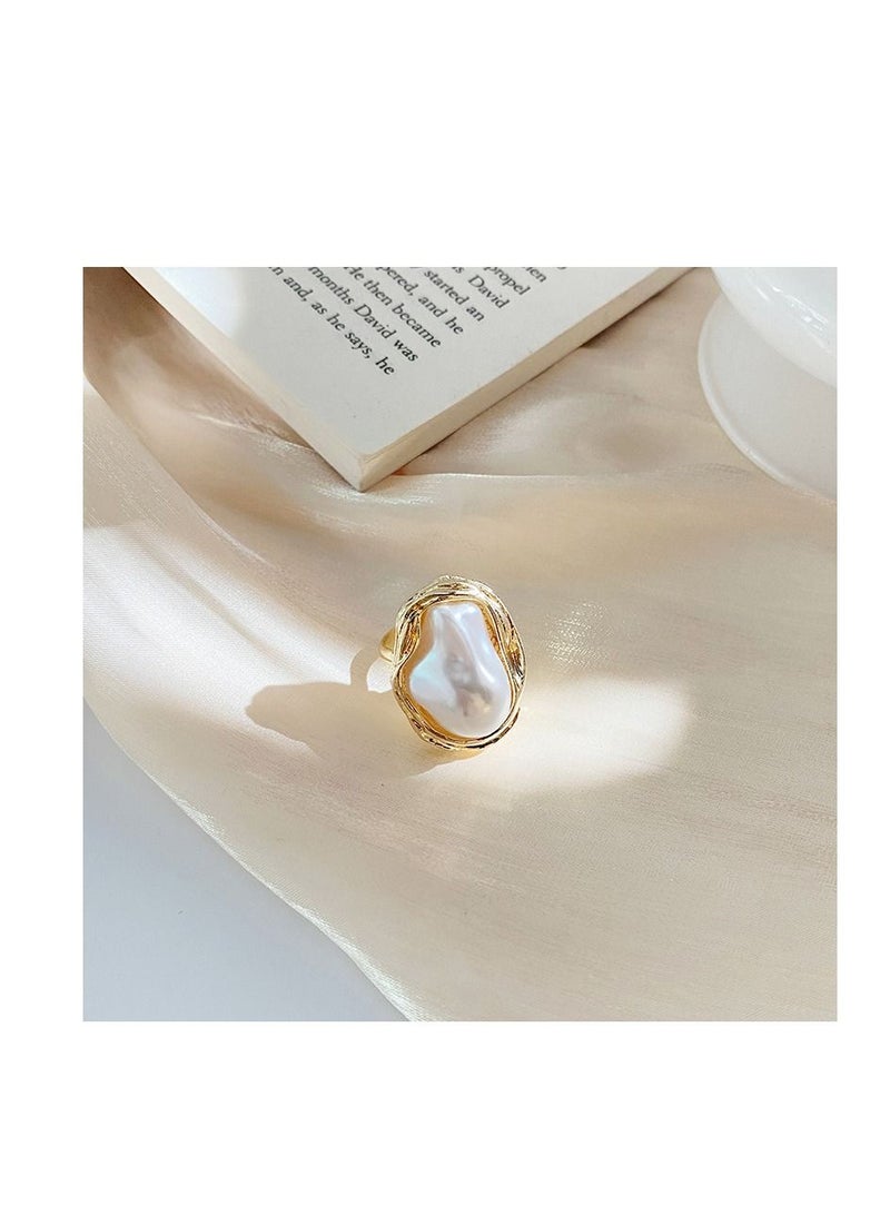 Double Layer Zircon Open Ring Ring Ring - Image 2
