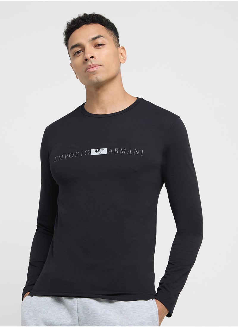 EMPORIO ARMANI Logo Crew Neck T-Shirt  - Image 1