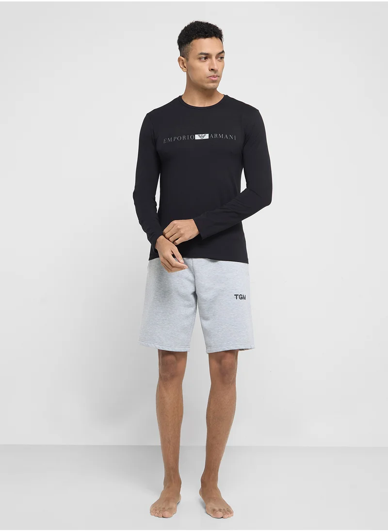 امبوريو ارماني Logo Crew Neck T-Shirt