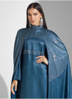 hayas closet Cape Sleeve Belted Dress  - Image 3