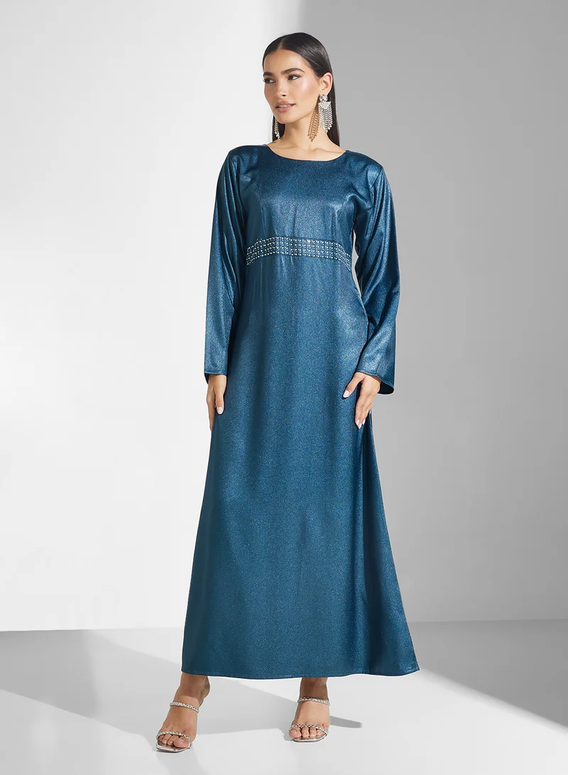 hayas closet Cape Embellished Dress