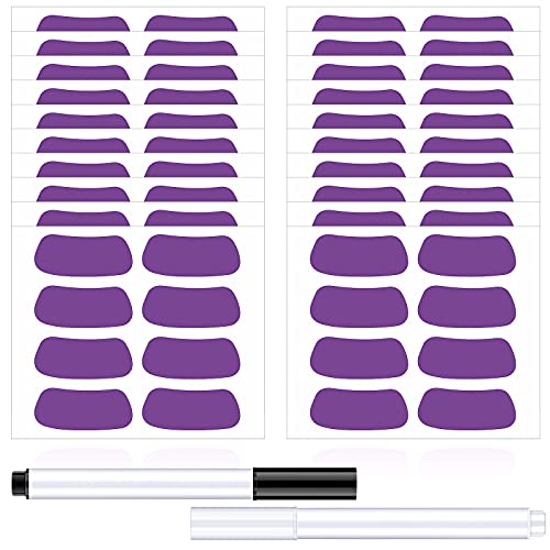 Leelosp 160 Pieces Sports Eye Stickers for Kids Football Softball Baseball Face Stickers Lacrosse Fans Eye Strips with 2 Pencils for Party Game Sport SuppliesPurple - Image 1