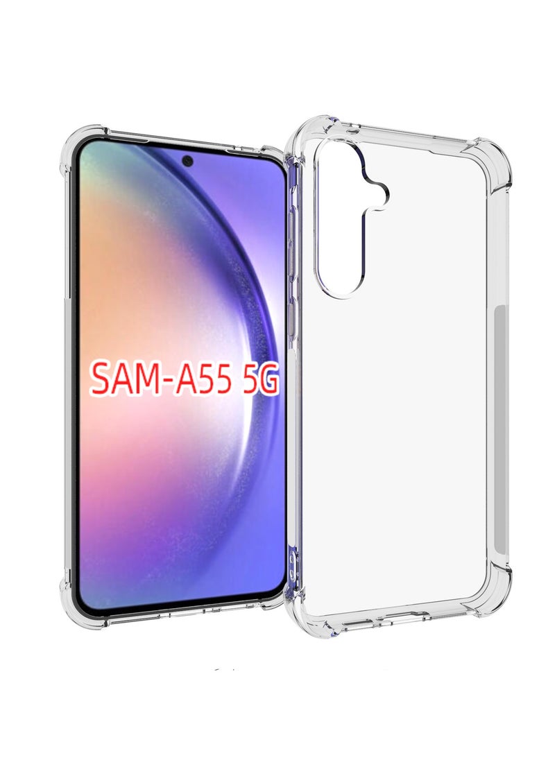 jiede Samsung Galaxy A55 Case, Designed for Galaxy A55 5G Case, Slim Flexible TPU Airbag Bumper Shock Absorption Rubber Soft Silicone Case Cover Fit for Samsung Galaxy A55 (Clear)  - Image 5