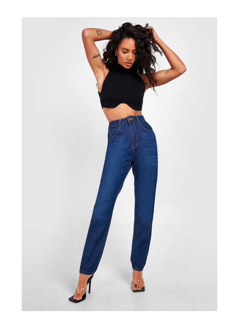 boohoo - Basics High Waist Mom Jeans - Image 1