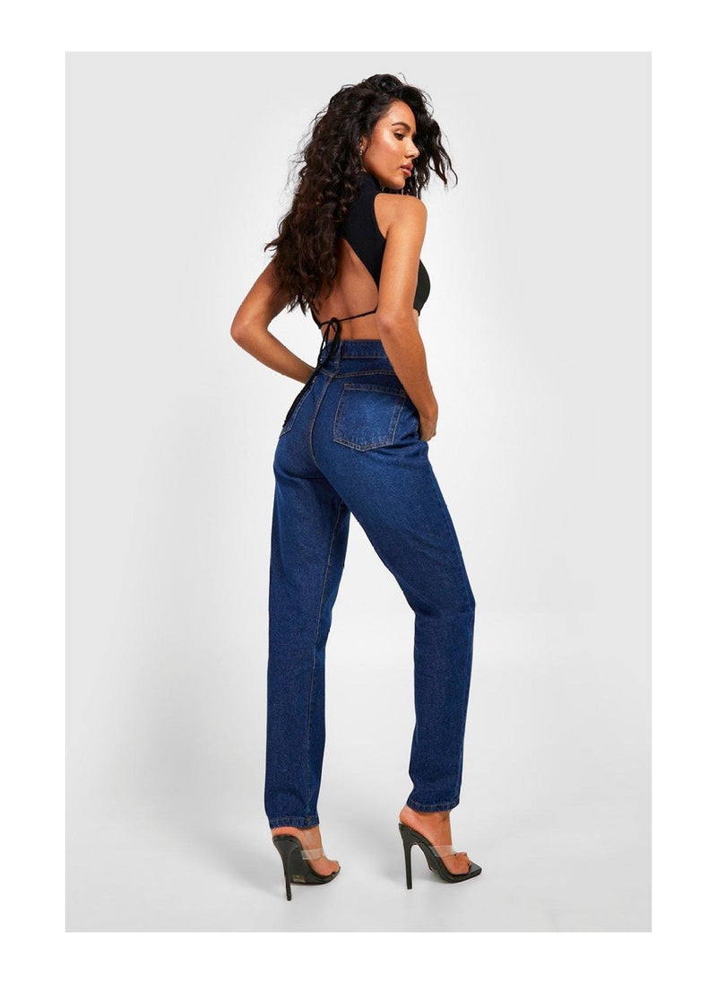 boohoo - Basics High Waist Mom Jeans - Image 1