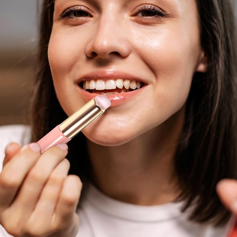 2pcs Silicone Lip Concealer Brush with Cap Portable Pink Lip Balm Applicator for Women Reusable Blending Tool for Lipstick Gloss - Image 4
