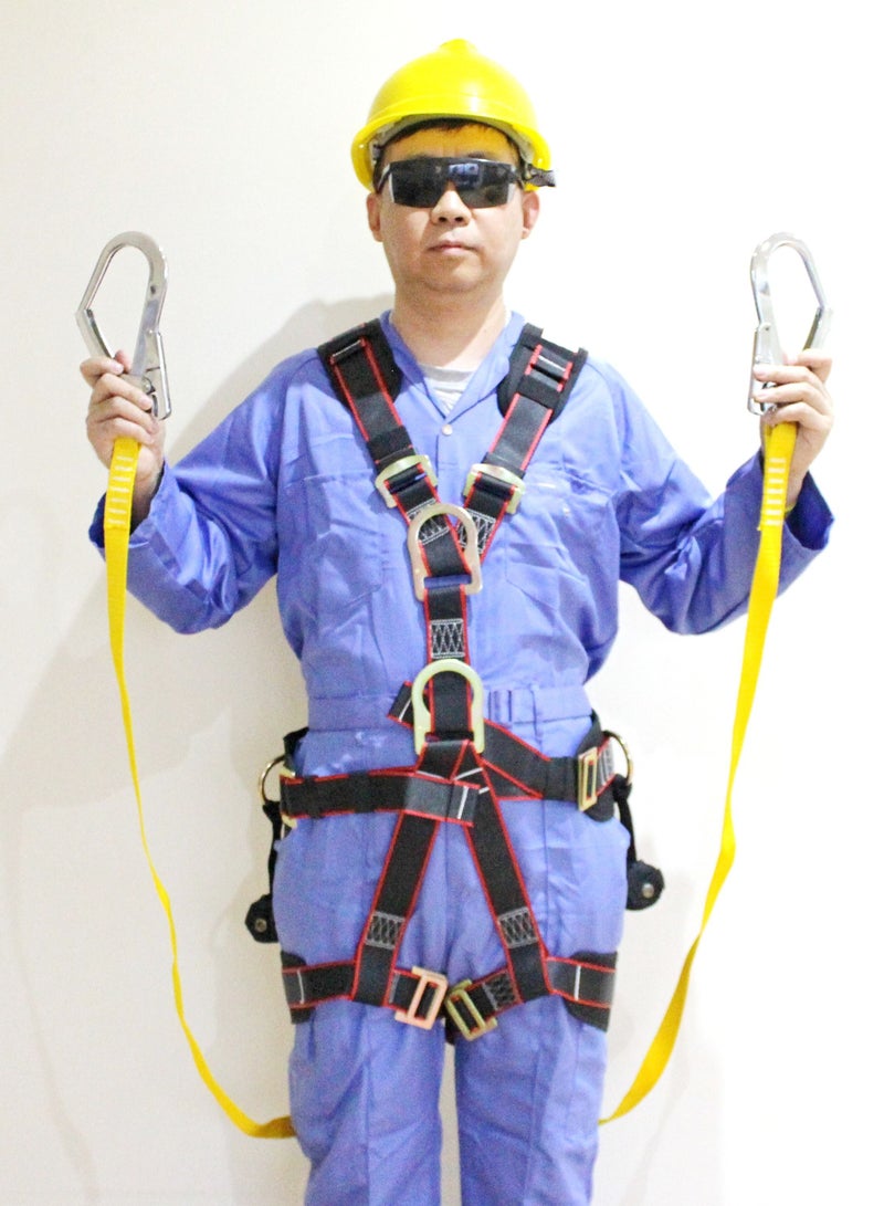 Kingroy Heavy duty full body safety harness, shock absorber 2 belts, 2 big safety hooks. - Image 2