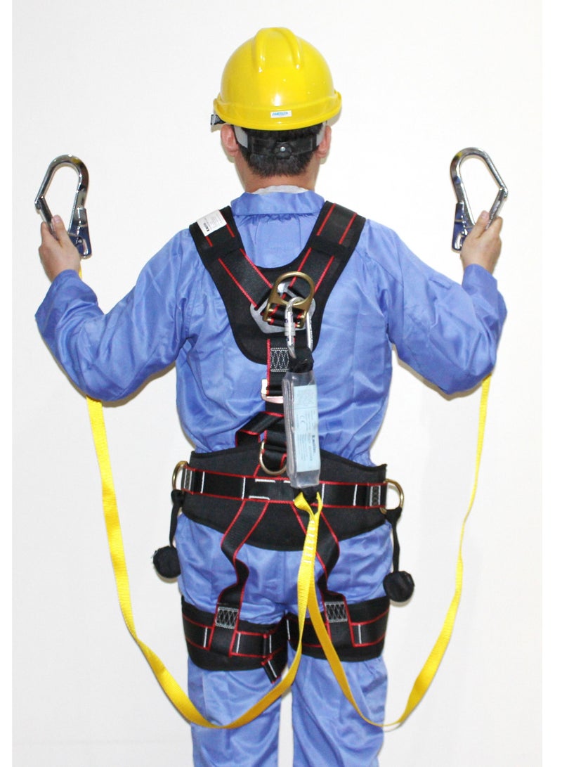 Kingroy Heavy duty full body safety harness, shock absorber 2 belts, 2 big safety hooks. - Image 3