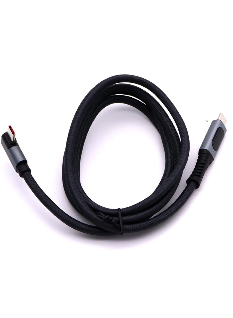 Captaintech USB 4 Cable (40Gbps, 8K@60Hz) – Type C to Type C with LED Display, 90° Angled Connector for Laptop/Tablet/PC/Hub  - Image 4