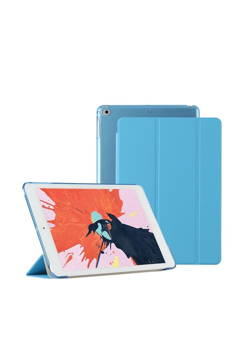 Blue iPad Three Fold Intelligent Sleep Hard Shell