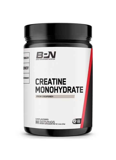 Bpn Creatine Monohydrate With Creapure Unflavored Increase Muscle Mass Improve Performance Strength & Power Cognitive Support 60 Servings