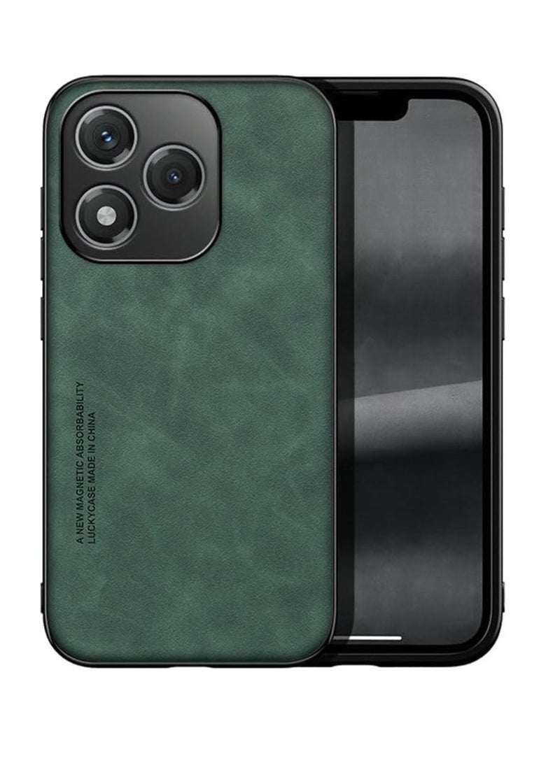 WRISTWISE Case Cover for Honor 400 Lite, Silklike Case - Magnetic Holder Built-in Metal Plate Cover Bumper - Green - Image 1