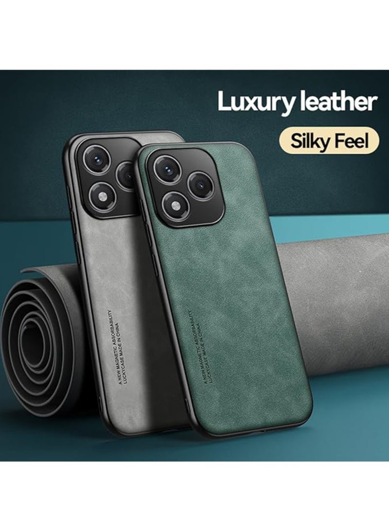 WRISTWISE Case Cover for Honor 400 Lite, Silklike Case - Magnetic Holder Built-in Metal Plate Cover Bumper - Green - Image 5