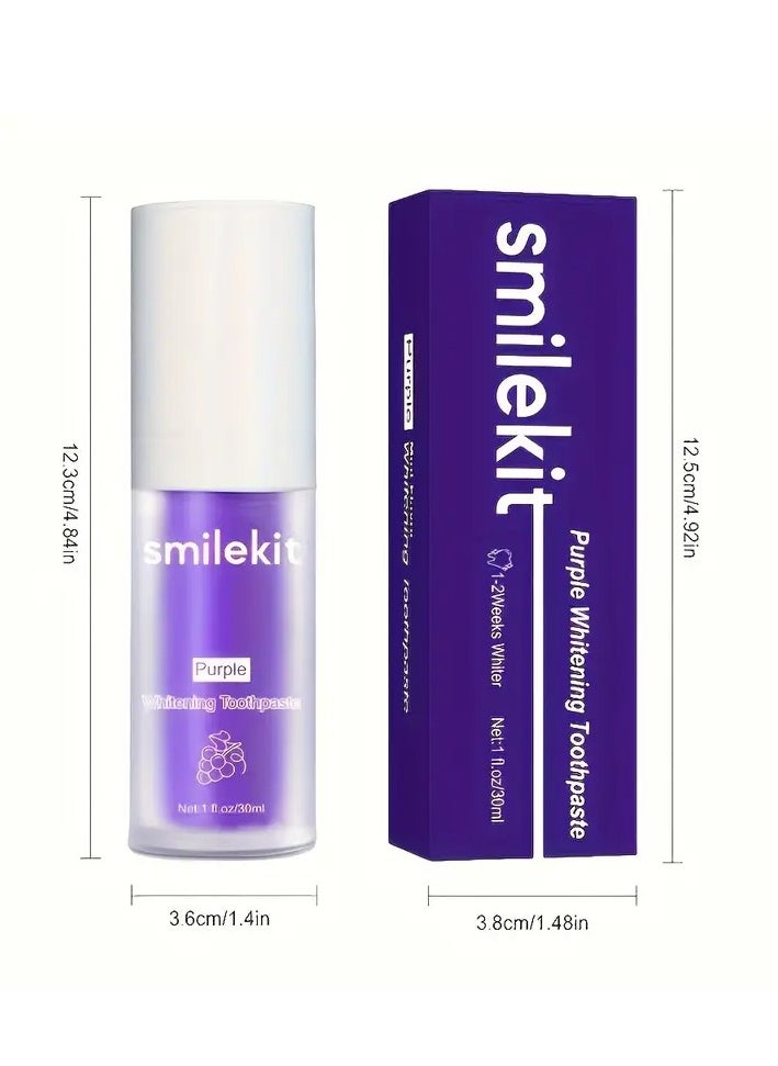 SMILEKIT Tooth Color Corrector, Purple Toothpaste  - Image 1