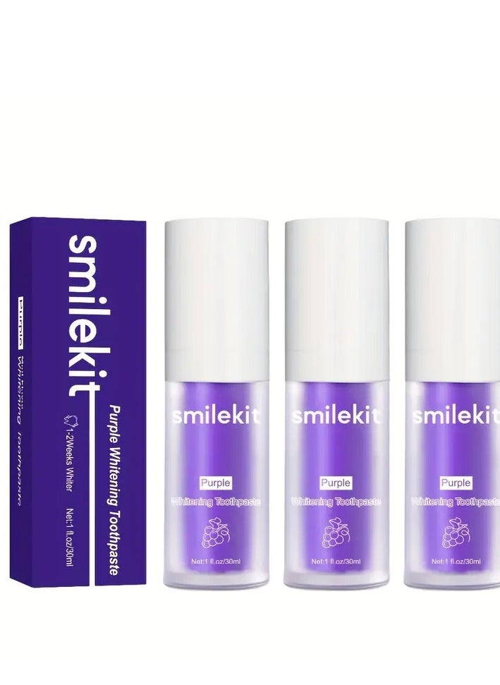 SMILEKIT Tooth Color Corrector, Purple Toothpaste  - Image 5