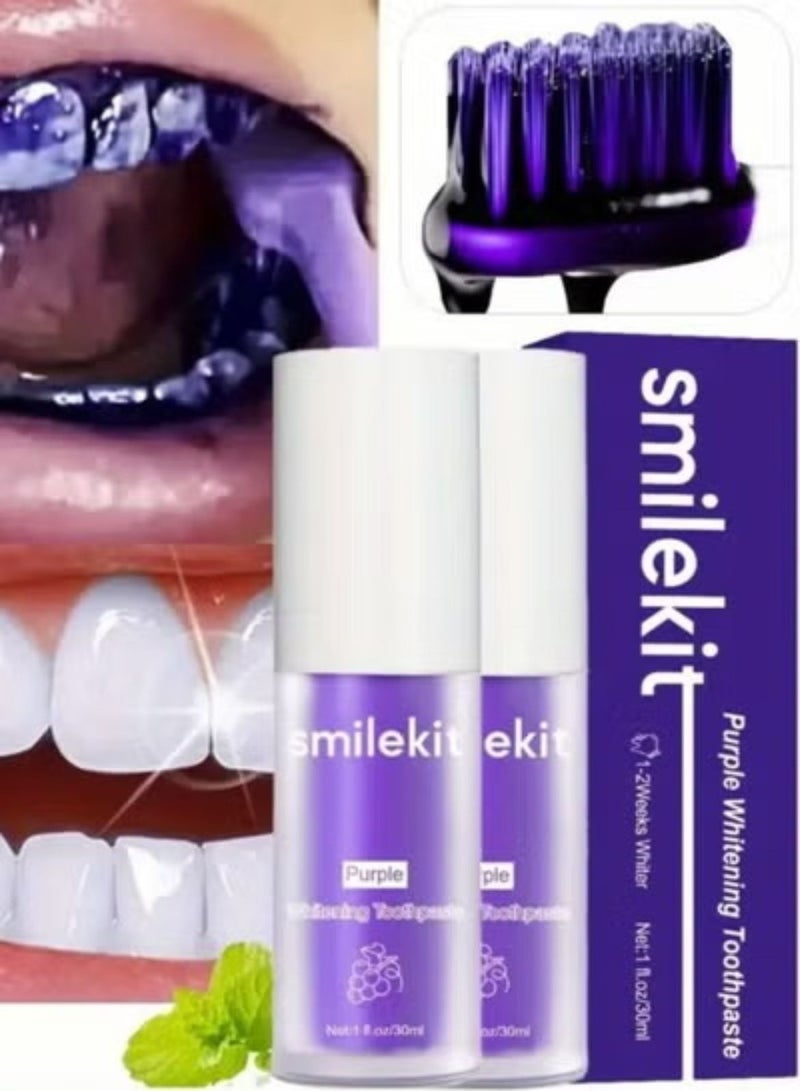 SMILEKIT Smile Kit Tooth Color Corrector, Purple Toothpaste - Image 3