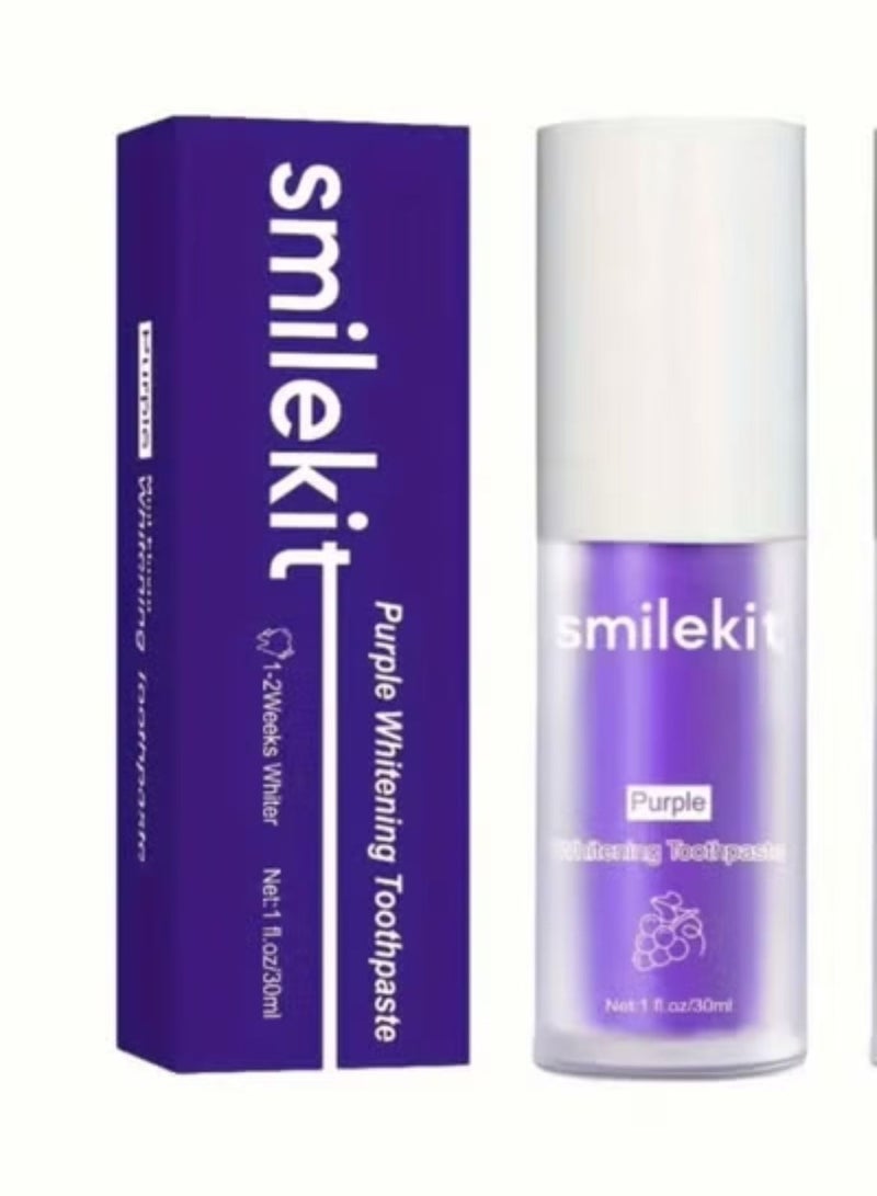 SMILEKIT Smile Kit Tooth Color Corrector, Purple Toothpaste - Image 2