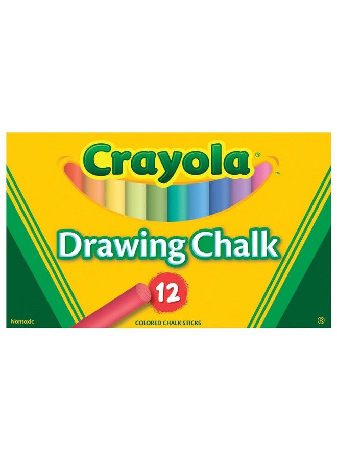 Crayola Colored Drawing Chalk 12 Assorted Colors 12 Sticks Set - Image 2