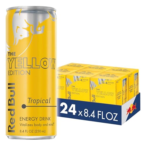 Red Bull Yellow Edition Tropical Energy Drink, 8.4 Fl Oz, 24 Cans (6 Packs of 4) - Image 1