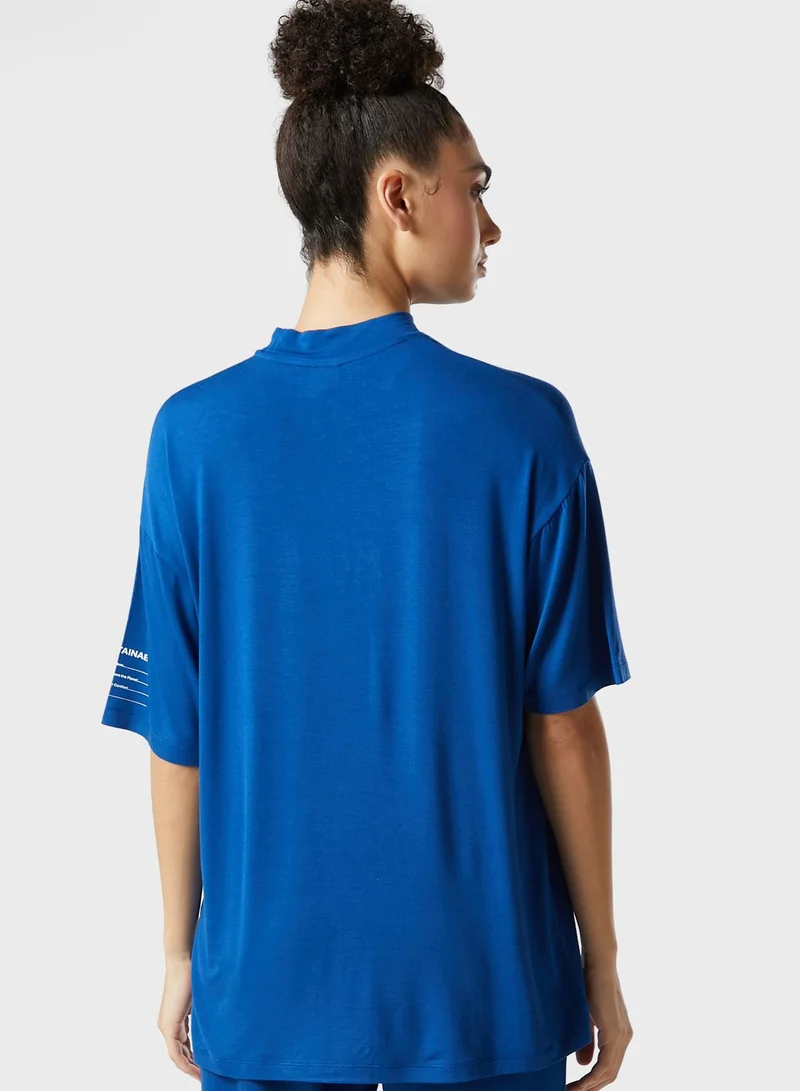 Namshi x Hana Moha Frwd Sustainable High Neck T-Shirt