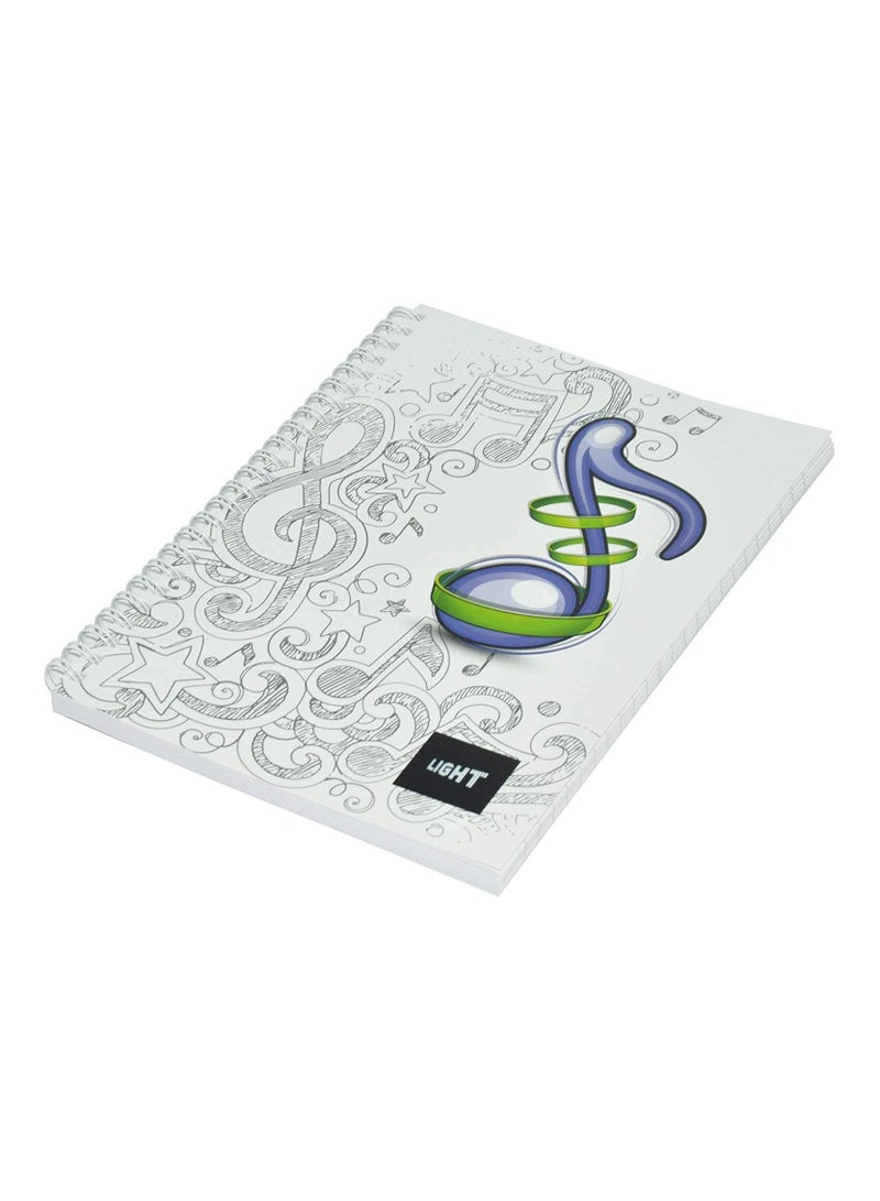 FIS دفتر ملاحظات خفيف الوزن مقاس A5 بمسطرة واحدة، 10 قطع (100 ورقة) - LINBA51707S - Image 2