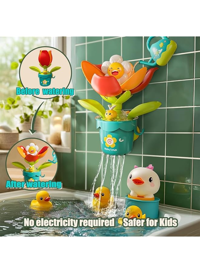Sumkyle Toddler Baby Bath Toy Baby Bath Toy Flower Watering Can Pool Bath Tub Toy With Strong Suction Attach To Any Tub Or Shower Fun For Bath Time Great For Boys Girls & Kids - Image 3