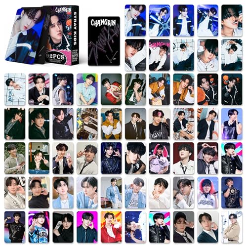KPOPBP Stray Kids Photocards 60 PCS SKZ Rock Star Album Photo Cards with 32 PCS Stickers Kpop Gift Lomo Cards Merch for SKZ Boys and Girls (CHANGBIN) - Image 4