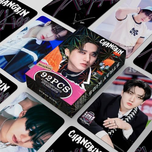 KPOPBP Stray Kids Photocards 60 PCS SKZ Rock Star Album Photo Cards with 32 PCS Stickers Kpop Gift Lomo Cards Merch for SKZ Boys and Girls (CHANGBIN) - Image 5