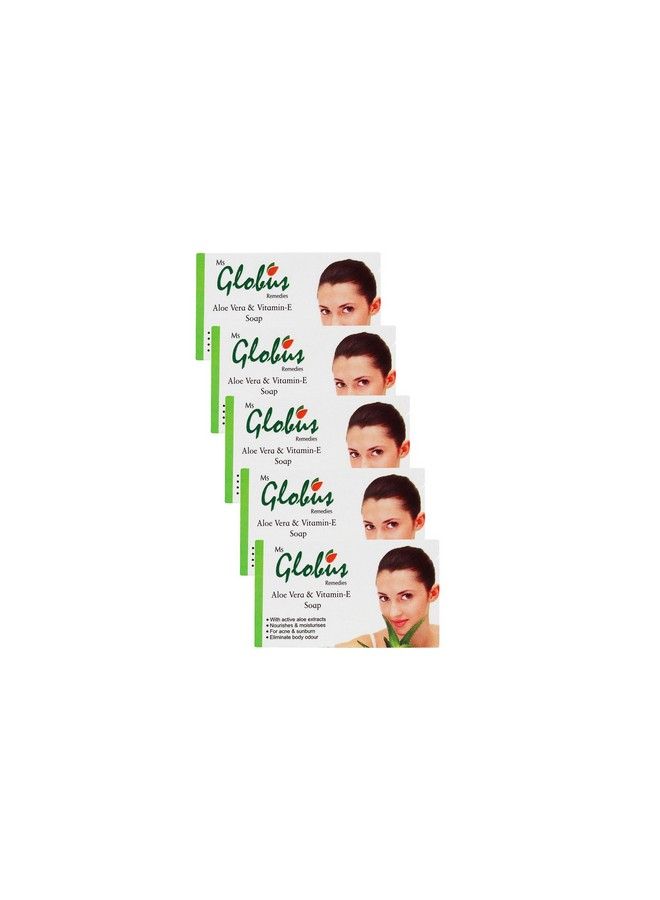 Globus Remedies Globus Aloe Vera & Vitamin E Soap 75 Gm (Pack Of 5)  - Image 1