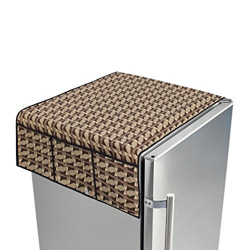 Lithara غطاء ثلاجة مقاوم للماء من ليثارا مع 6 جيوب عملية | واقي ثلاجة مطبوع من PVC | الحجم: 21 × 39 بوصة | (متعدد الألوان) - Image 1