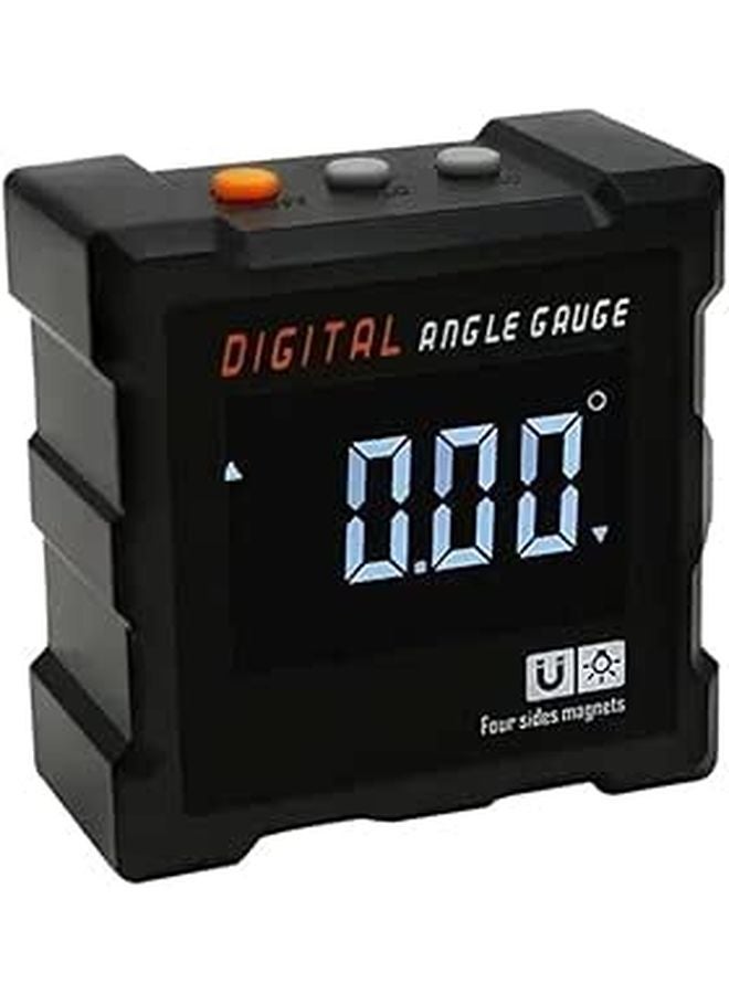 Black Digital Protractor Electronic Inclinometer Angle Gauge With Four Side Magnets - Image 1