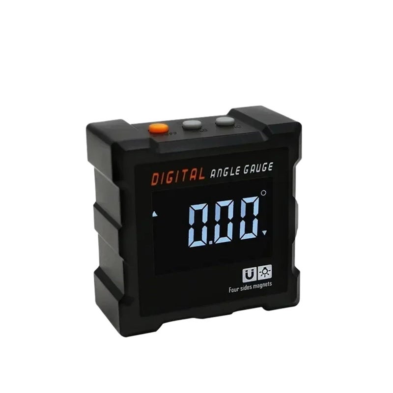 Black Digital Protractor Electronic Inclinometer Angle Gauge With Four Side Magnets - Image 2