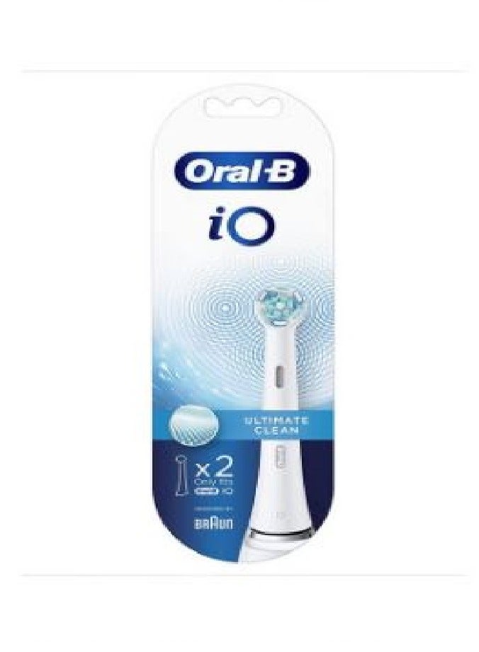 Oral-B IO Ultimate Clean 2-Piece Toothbrush Head Set White - Image 3
